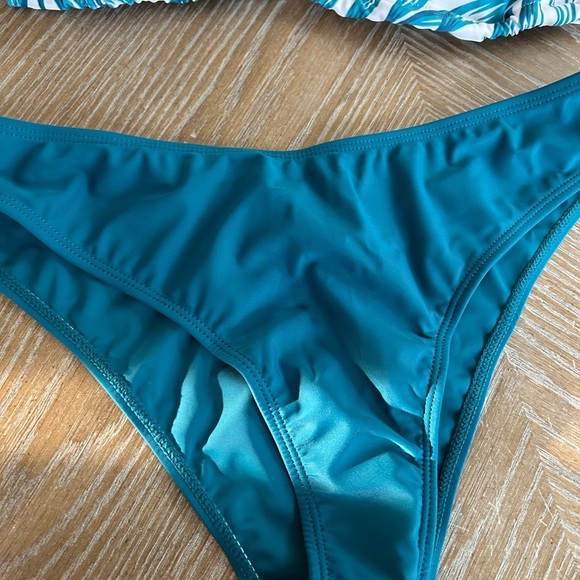 Tropical Triangle Top Bikini Bottoms Matching Romper Cover Up Swim Set Swimsuit - Picture 10 of 16